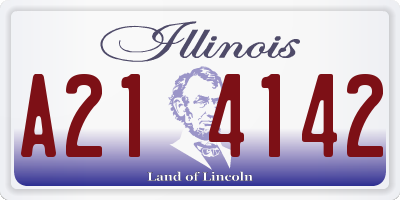 IL license plate A214142