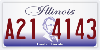 IL license plate A214143