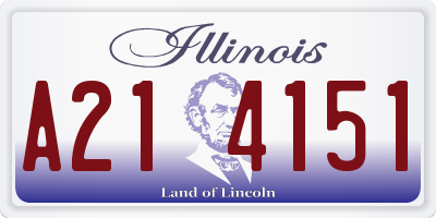 IL license plate A214151