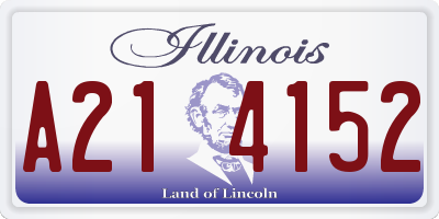 IL license plate A214152