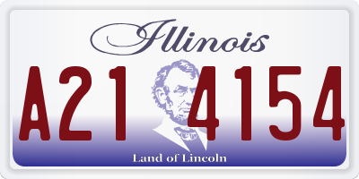 IL license plate A214154