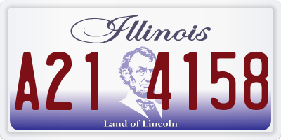 IL license plate A214158
