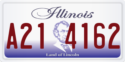 IL license plate A214162