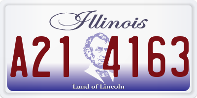 IL license plate A214163