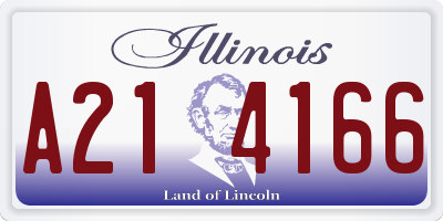 IL license plate A214166