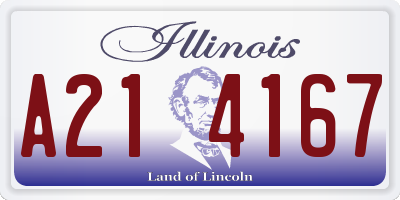 IL license plate A214167
