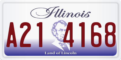 IL license plate A214168