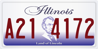 IL license plate A214172