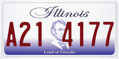 IL license plate A214177