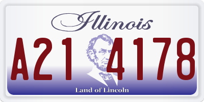 IL license plate A214178