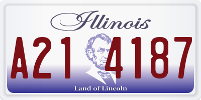 IL license plate A214187