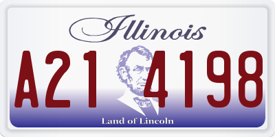 IL license plate A214198