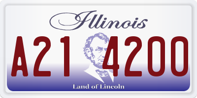 IL license plate A214200