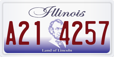 IL license plate A214257
