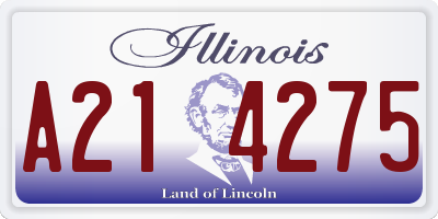 IL license plate A214275