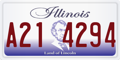 IL license plate A214294