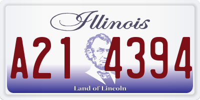 IL license plate A214394