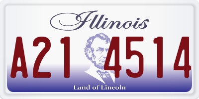 IL license plate A214514