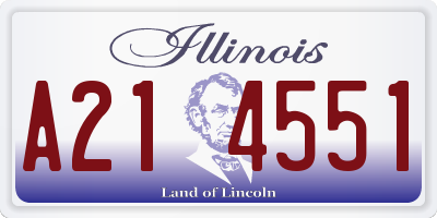 IL license plate A214551