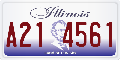IL license plate A214561