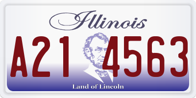 IL license plate A214563