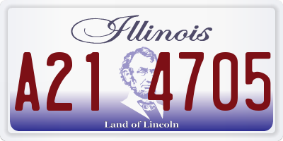 IL license plate A214705