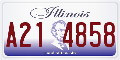 IL license plate A214858