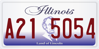 IL license plate A215054