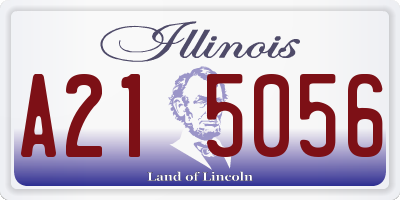 IL license plate A215056