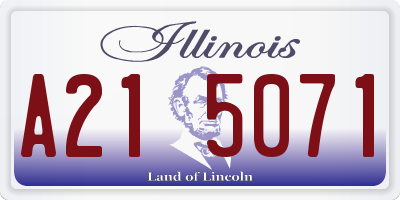IL license plate A215071