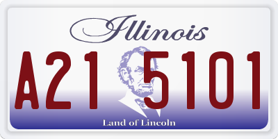 IL license plate A215101