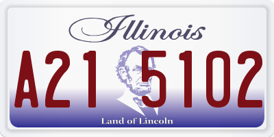 IL license plate A215102