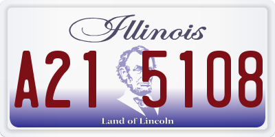 IL license plate A215108