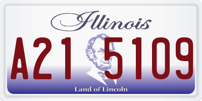 IL license plate A215109