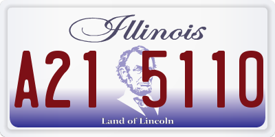IL license plate A215110