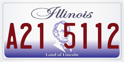 IL license plate A215112