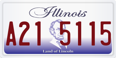 IL license plate A215115