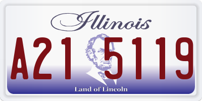 IL license plate A215119