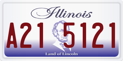 IL license plate A215121