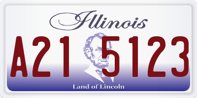 IL license plate A215123