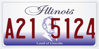 IL license plate A215124