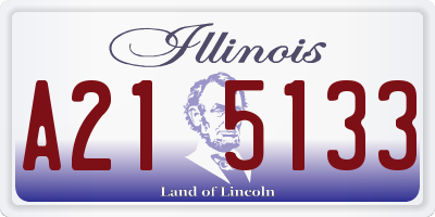 IL license plate A215133