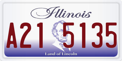 IL license plate A215135