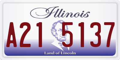 IL license plate A215137