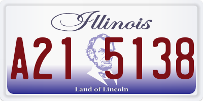 IL license plate A215138