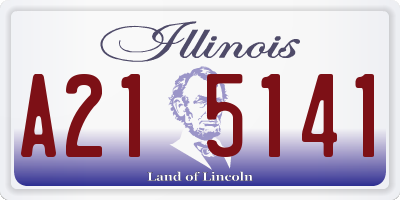 IL license plate A215141