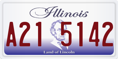 IL license plate A215142