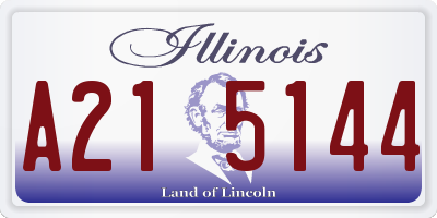 IL license plate A215144