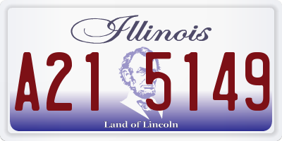 IL license plate A215149