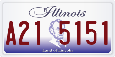 IL license plate A215151